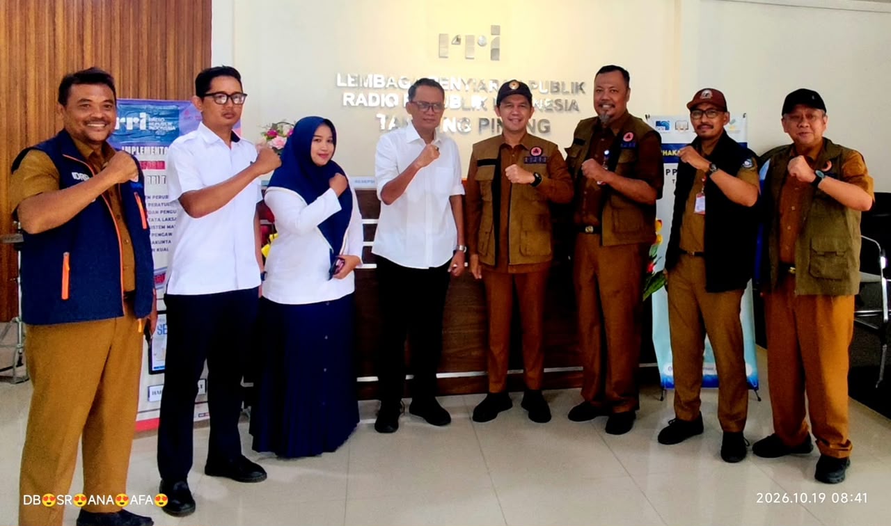 PERKUAT DISEMINASI INFORMASI KEBENCANAAN, KALAKSA BPBD KEPRI KUNJUNGI LPP RRI TANJUNGPINANG